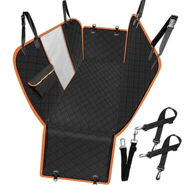 Housse de Siège Auto pour Chien, Grands Protecteurs de Dossier pour Animal de Compagnie avec Fenêtre d'Observation en Maille, 2 Ceintures de Sécurité, Poche de Rangement, Hamac pour Chien Anti-Rayures Imperméable Antidérapant pour Voitures Camions et VUS