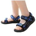 thumbnail image 3 of dmqupv Toddler Sandals Boys Boys Sandals Comfortable Soft Sole Open Toe Sandals Fashionable Wedge Heel Beach Sandals Blue,Size for US 5, 3 of 8