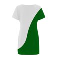 thumbnail image 2 of Birdeem Womens Casual Color-Blocking Printed Short-Sleeved Round-Neck Dress, 2 of 6