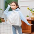thumbnail image 2 of Dealovy Girls Hoodies Sweatshirts Long Sleeve Summer Sun Protection Jackets Full Zip Color Block Baby Clothes, 2 of 3