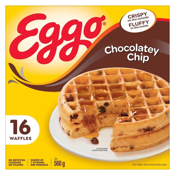 EGGO Chocolatey Chip Waffles, 560g (16 waffles), 560g, 16 Waffles
