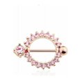 thumbnail image 1 of Nipple Shield Rings Paved Round Surgical Steel 14ga- Sold as a Pair, 1 of 5