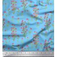 thumbnail image 1 of Soimoi Velvet Fabric Flower Watercolor Print Sewing Fabric Yard 58 Inch Wide, 1 of 3