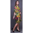 thumbnail image 2 of Bimba Kaftan de Plage à Fleurs, Paréo de Bikini, Robe Midi pour Femme, Caftan Court - TG-3X, Gris, 2 of 5