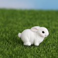 thumbnail image 2 of Micro Ornements Animaux Mignons Lapin Réaliste Micro Lapin Jardinage Accessoires en Résine, 2 of 6