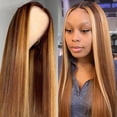 thumbnail image 3 of Perruque Longue Droite pour Femmes en Cheveux Humains Bruns avec Ligne de Cheveux Pré-Épilée, 3 of 4