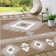 thumbnail image 1 of Findosom 9'x12' Waterproof Outdoor Rug, Foldable Reversible Plastic Straw Rug, Large Patio Rug for Outdoors, RV, Patio, Backyard, Deck, Picnic, Beach, Camping Brown, 1 of 6