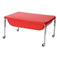 thumbnail image 1 of Children's Factory Grande Table Sensorielle d'Intérieur et d'Extérieur avec Couvercle, Rouge, 1 of 9