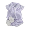 thumbnail image 4 of My Life As – Ensemble Pyjama pour Poupée de 18 pouces, 3 Pièces, Motif rayures violettes et blanches, 4 of 8