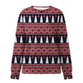 thumbnail image 4 of Costumes de Noël en Liquidation Col Rond Mode Décontractée Manches Longues Chandail à Imprimé de Noël Hauts Blouse Chandail Surdimensionné pour Femmes, 4 of 5