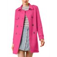 thumbnail image 2 of INSPIRE CHIC Manteau Trench à Revers Crantés à Double Boutonnage pour Femme, 2 of 7