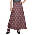thumbnail image 1 of Moomaya Jupe Longue Imprimée en Rayonne pour Femmes Grande Taille, Jupe Maxi à Taille Nouée, 1 of 6