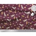 thumbnail image 2 of Soimoi Cotton Voile Fabric Leaves,Cinnamon & Snail Insects Print Fabric by Yard 42 Inch Wide, 2 of 3