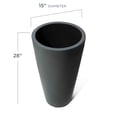 thumbnail image 3 of Step2 Tremont Pot de fleurs rond conique haut (noir onyx), 3 of 9