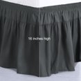 thumbnail image 4 of PiccoCasa Polyester Brushed Bed Skirt with Elastic Dust Ruffles 16" Drop, Queen Dark Gray, 4 of 8