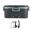 thumbnail image 2 of Electric Lunch Box Food Heater, Portable Food Warmer Self Heating Lunch Box with Fork Spoon, Heated Lunch Box with Stainless Steel Container, for Car Truck Office, 2 of 7