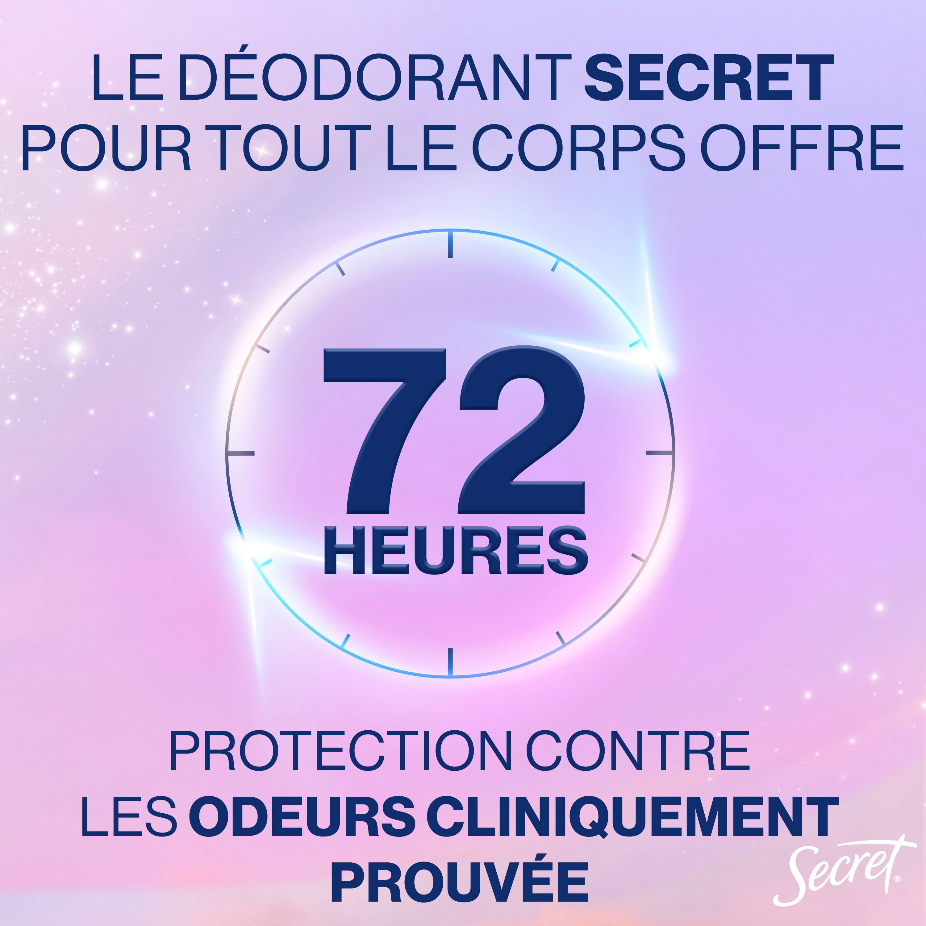 Désodorisant en bâton Secret Tout le corps sans aluminium pour femmes avec notes de pêche et de vanille