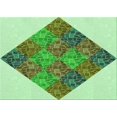 thumbnail image 1 of Ahgly Company Tapis d'Aire Rectangulaire Transitionnel Vert pour Intérieur, Lavable à la Machine, 4 Pieds x 6 Pieds, 1 of 7