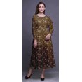 thumbnail image 2 of Bimba Robe Maxi à Volants pour Femmes, Florale, Manches Bishop, Col Rond, Taille Smockée - Xxx-Grand, 2 of 5