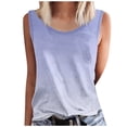 thumbnail image 1 of Dealovy Débardeurs Grande Taille pour Femmes Sans Manches Col Rond Haut Basique Dégradé Blouses Habillées, 1 of 4