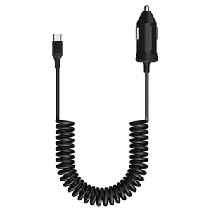 SCOSCHE CPDC203-SP PowerVolt 20W USB Livraison d'électricité de type C 3.0 Chargeur de voiture rapide avec attaché 3-foot Câble en bobine réglable pour ALL USB-C Dispositifs