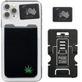 thumbnail image 2 of Gecko Travel Tech Phone Wallet - Stick On Card Holder Wallet for Cell Phones - Adhesive Card Pocket - WEED, 2 of 5
