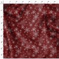 thumbnail image 4 of Soimoi Red Georgette Viscose Fabric Snow Flakes Floral Printed Fabric 1 Yard 42 Inch Wide, 4 of 5