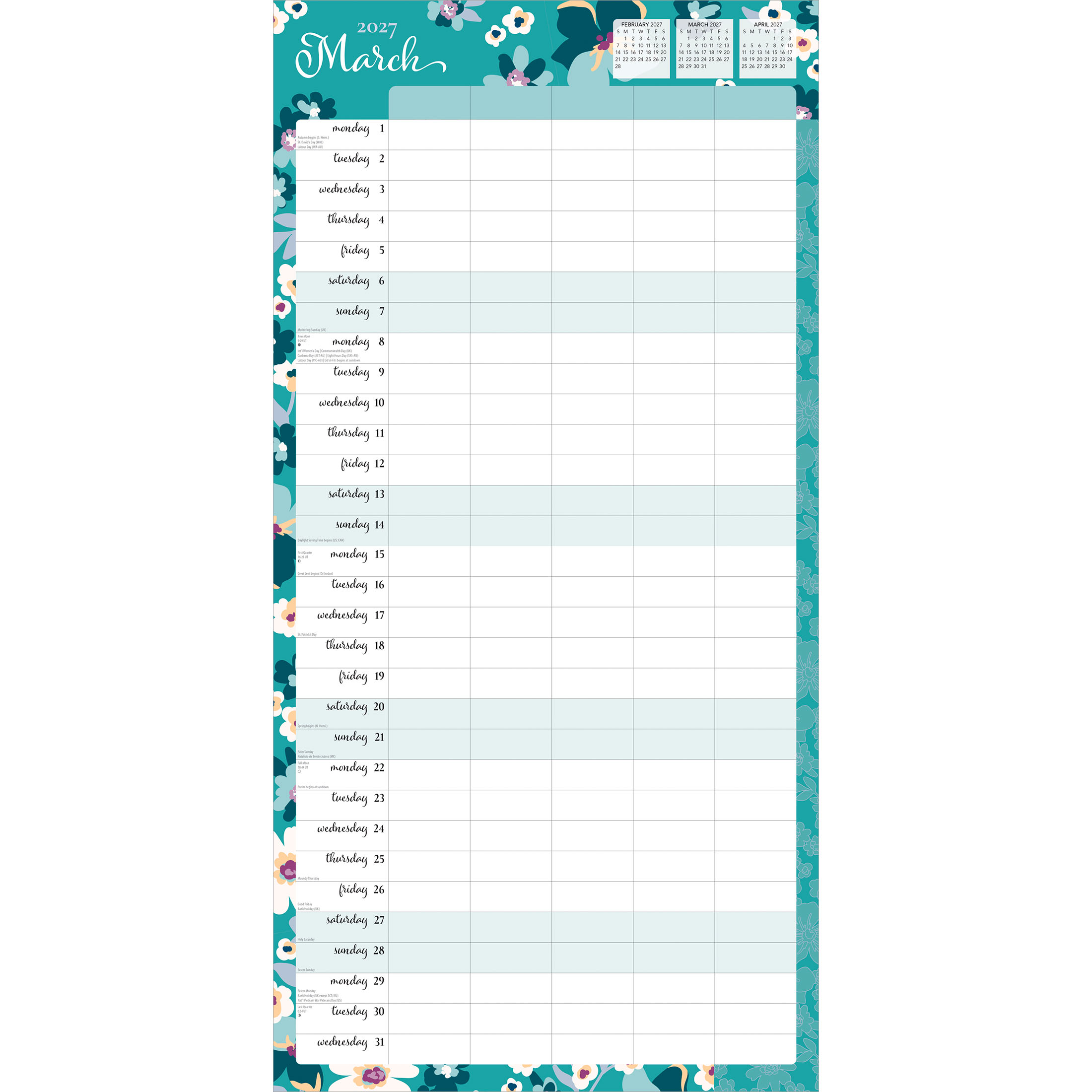 Agenda familial de Maman 2027 Format carré Finition mate