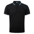 thumbnail image 4 of Jovati Chemise Décontractée à Manches Courtes à Col Rabattu pour Hommes, Tissu en Polyester, Coupe Confortable Respirante, Design Uni, Lavable à la Machine, Épaisseur Standard, 4 of 4