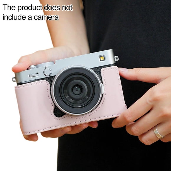 Photo Camera Leather Box Grip Case with Aluminum Alloy Frame and Suede Lining for Photography Enthusiasts