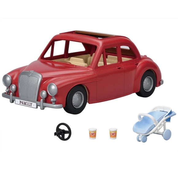 Calico Critters Family Cruising Car, Toy Vehicle for Dolls with Baby Stroller Included