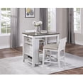 thumbnail image 1 of Topline Home Furnishings Multi-Functional White 3pc Dining Set, 1 of 5