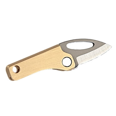 Couteau Ouvre-Emballage, Mini Couteau Pliant en Laiton pour l'Extérieur Mini Couteau Couteau Porte-Clés de Poche Fortement Recommandé