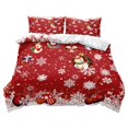 thumbnail image 2 of Outdoor Christmas Decorations Four-Piece Set Christmas Bedding Set Santa And Pattern Duvet Cover With Pillowcase Set Size Christmas Print Duvet Cover Set four pieces beddings, 2 of 9