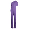 thumbnail image 4 of Women's Elegant Jumpsuit One-Shoulder High Waist Wide Leg Pants Outfits Formal Cocktail Party Rompers Playsuits, 4 of 4
