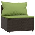 thumbnail image 2 of vidaXL Canapés de Jardin avec Coussins 2 Pcs Poly Rotin Marron, 2 of 5