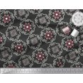 thumbnail image 2 of Soimoi polyester Crepe Fabric Damask Ethnic Print Sewing Fabric Yard 52 Inch Wide, 2 of 3