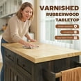 thumbnail image 4 of HOMCOM Modern Rolling Kitchen Island Cart with Drawers, Spice Rack, 4 of 10