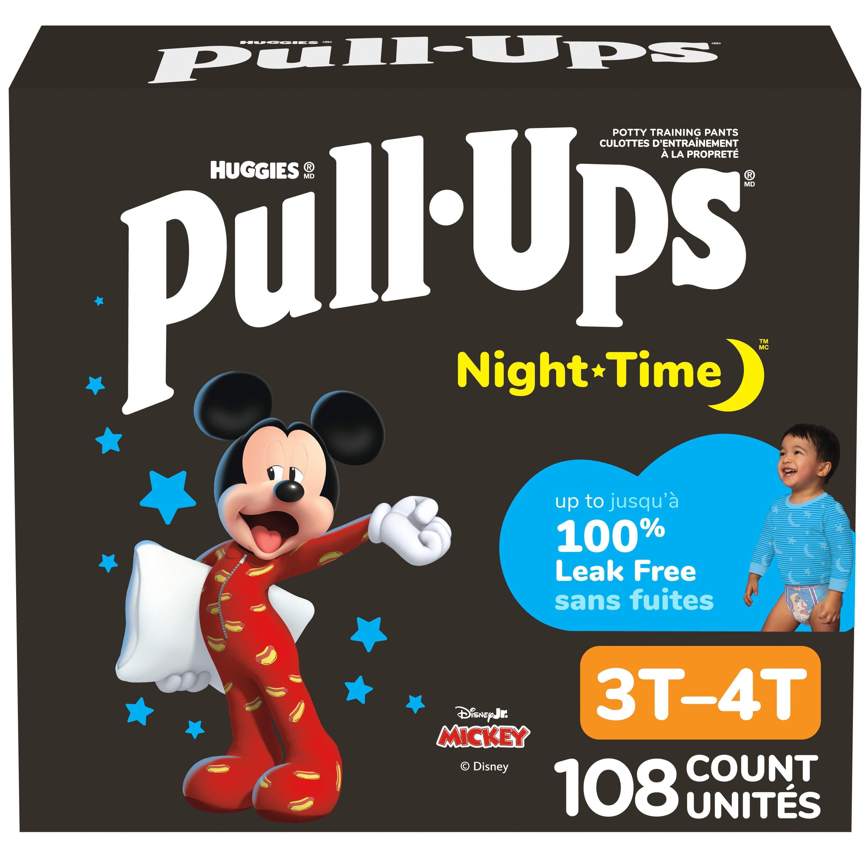 Pull-Ups Boys' Night-Time Potty Training Pants, 3T-4T (32-40 lbs), 108 Ct