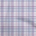 thumbnail image 1 of oneOone Silk Tabby Purple Fabric Check Sewing Craft Projects Fabric Prints By Yard 42 Inch Wide, 1 of 4