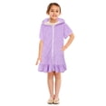thumbnail image 2 of Girls Swim Cover Up Kids Swimsuit Coverup Zip-Up Beach Bathing Suit Robe, 2 of 9