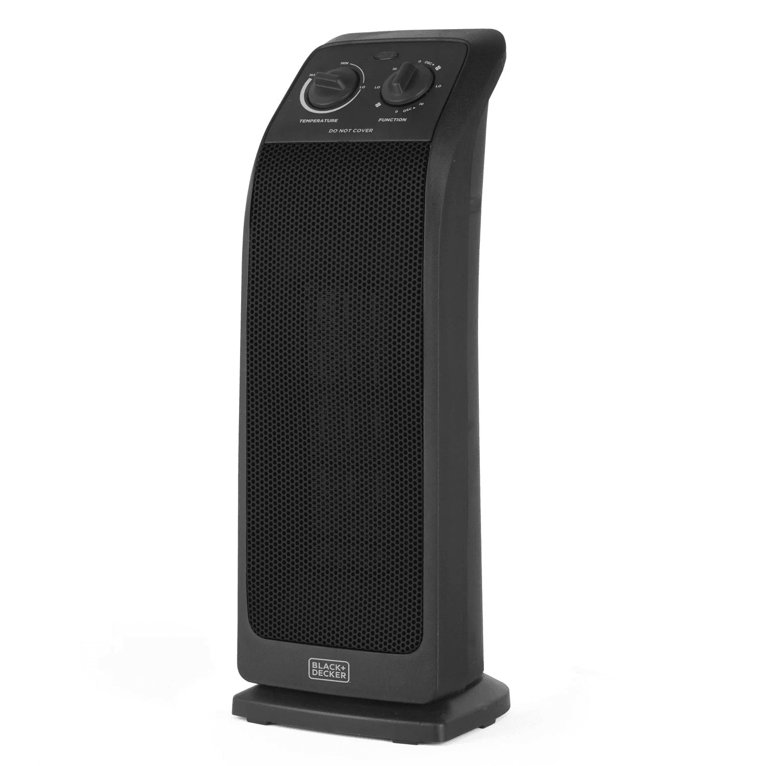 Refurbished BLACK & DECKER Space Heater with Adjustable Thermostat, Ceramic Tower Heater, Black