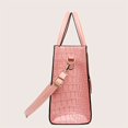 thumbnail image 3 of Elegant Crocodile Pattern Tote Bag, Luxury Top Handle Handbag, PU Leather Purse For Women, 3 of 5