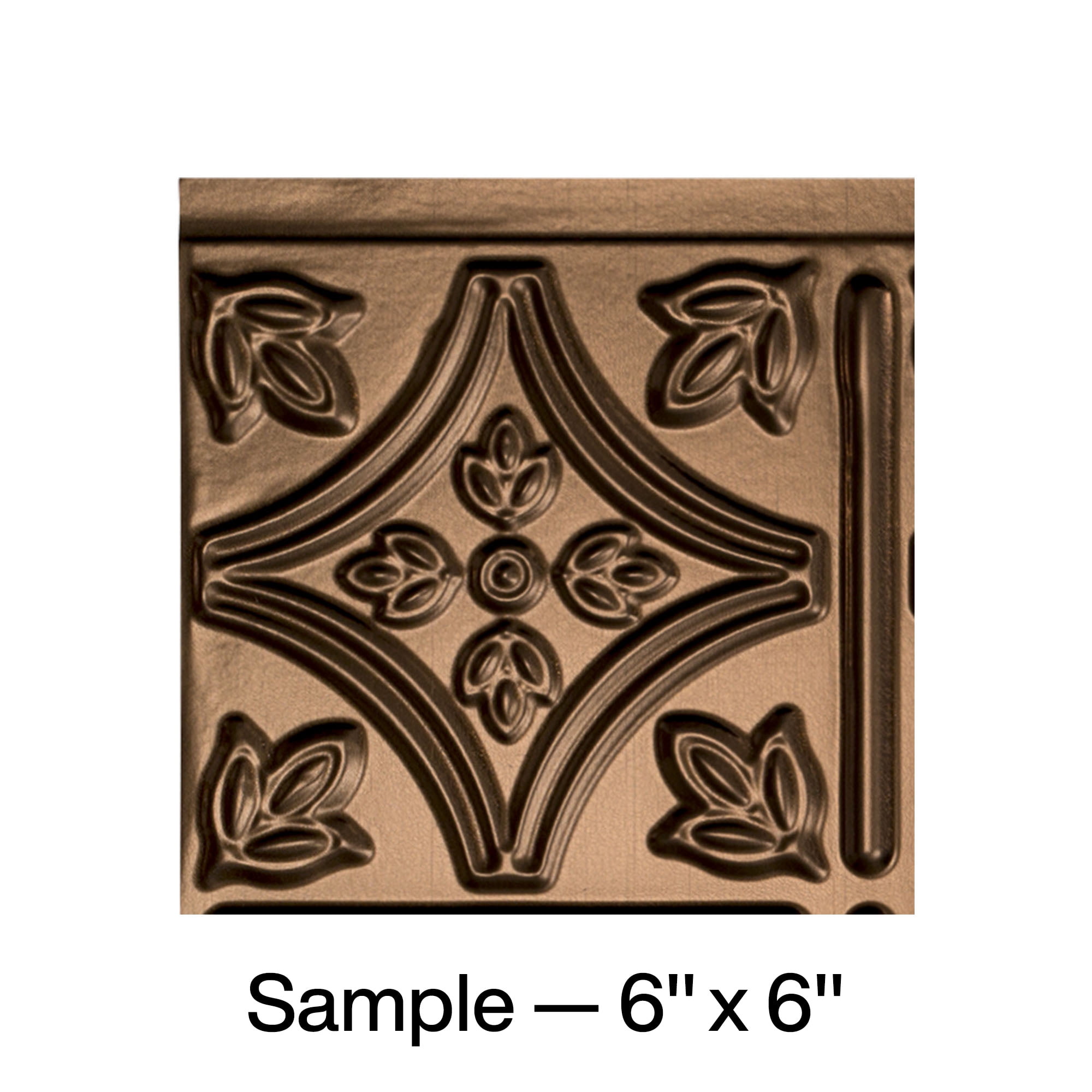 Fasade Traditional Style/Pattern 1 Vinyl Backsplash Panel Oil Rubbed Bronze 6X6 Inch Sample