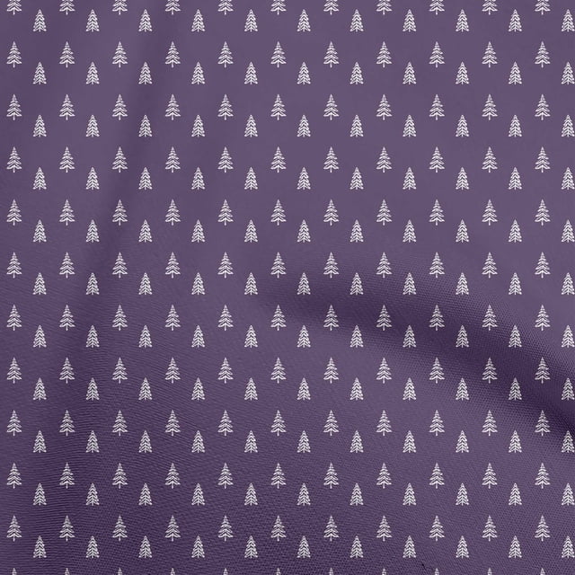 oneOone Cotton Silk Purple Fabric Christmas Sewing Craft Projects Fabric Prints By Yard 42 Inch Wide