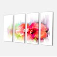 thumbnail image 2 of Beautiful Red Floral Watercolor - Floral Canvas Art Print, 2 of 3