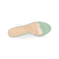 thumbnail image 4 of BLISSFUL STEP Women's Clear Slide Stiletto Heels Open Toe Slip On Sandals Green 6, 4 of 7