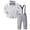 Grey, variant on Splozh Infant Baby Boys Girls Christmas Set Baby Boys Cotton Linen Formal Suspenders Outfits with Bowtie Toddler Long Sleeve Gentleman Wedding Dress Clothes Green,6-12 Months