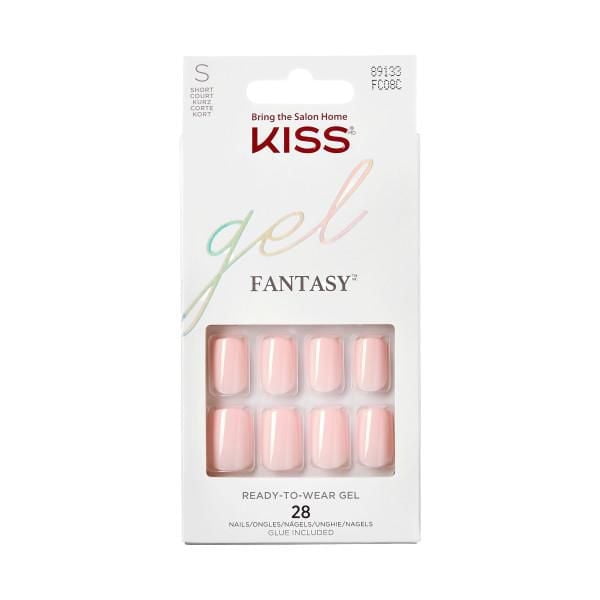 KISS Gel Fantasy - Fake Nails, Short