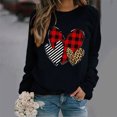 thumbnail image 1 of Styesk Chandails à Manches Longues pour Femmes, Imprimé de Cœur, Hauts de Sortie, T-Shirts Confortables et Doux à Col Rond, Chandail à Enfiler, Mode, Ample, Léger, Chandail en Molleton, Graphique de la Saint-Valentin, Hauts Décontractés, 1 of 3